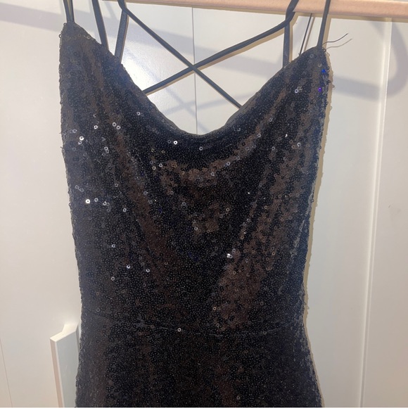 windsor black sparkly mini dress - Picture 5 of 11